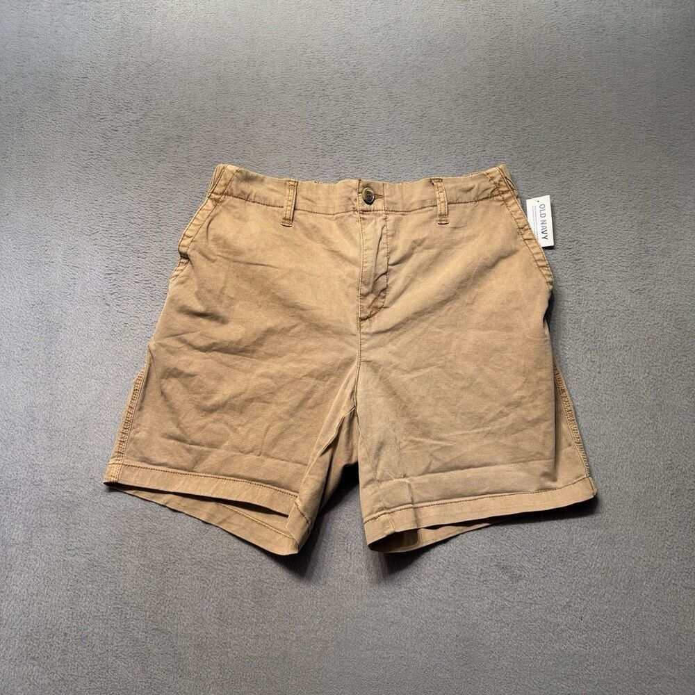 Old Navy Everyday Easy Chino Shorts Mens Medium Tan Khaki Casual Stretch NWT